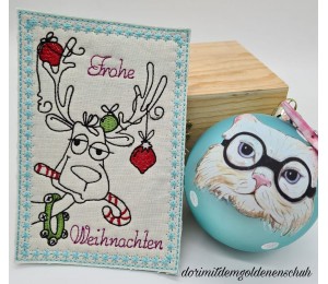 ITH - Postkarte "Frohe Weihnachten" Rentier